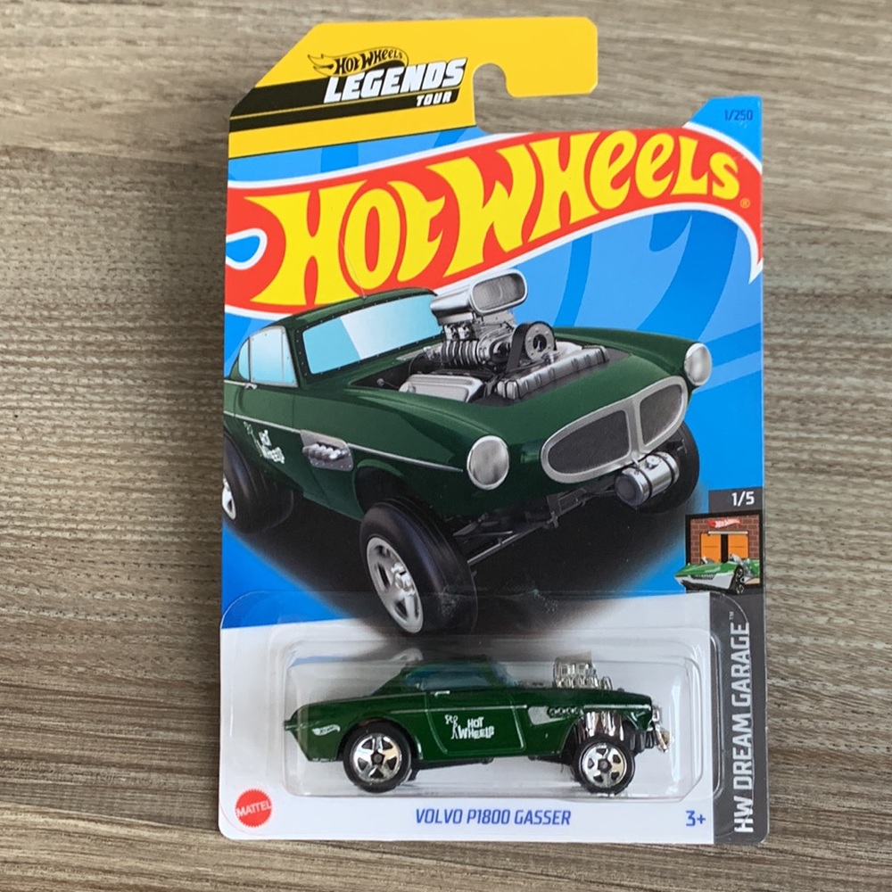 Hot Wheels Green Volvo P1800 Gasser Race Car Hotwheels Legends Tour Winner Racer